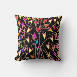 Heart Blossoms 16"x16" Square Decorative Pillow