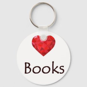 Heart Books Keychain