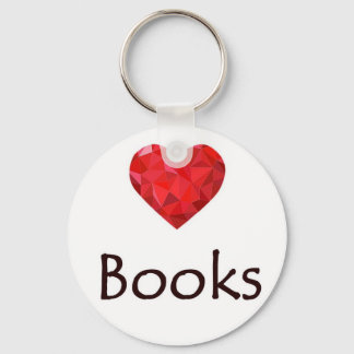 Heart Books Keychain