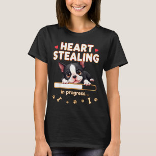 Heart Boston Terrier Dog Funny Gift Bostie Puppy T-Shirt