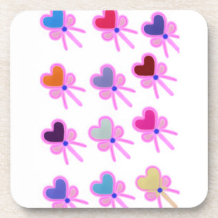  Heart Bow Pattern Personalized Gift Crew Socks Coaster