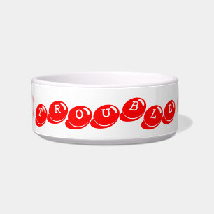 Heart Bowl w Name Puppy Water Food Dish
