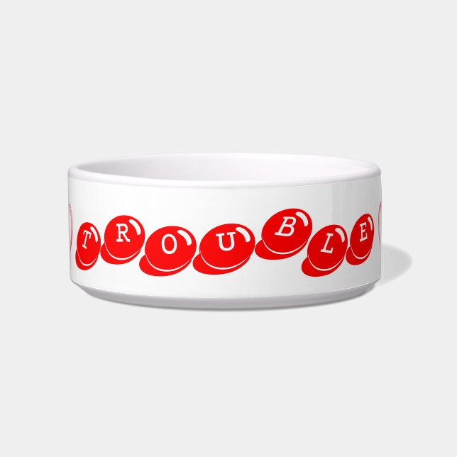 Heart Bowl w  Name Puppy Water Food Dish (Front)