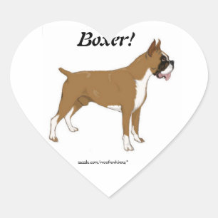 Heart Boxer Stickers