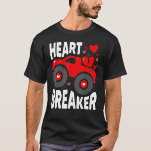 Heart Breaker Monster Truck Funny Valentines Day T T-Shirt