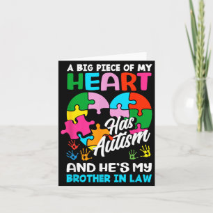 Heart Brother-in-law Autism Awareness Puzzle Ece R Card