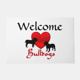 Heart Bulldogs Doormat