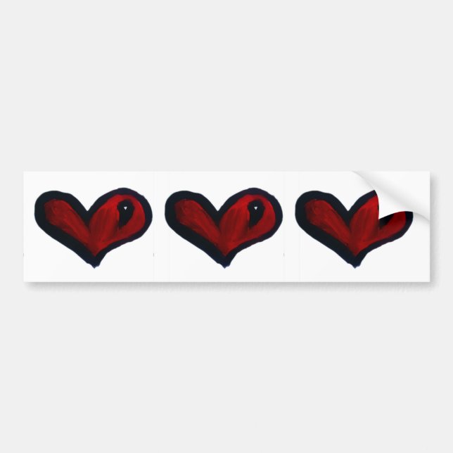 Heart Bumper Sticker (Front)