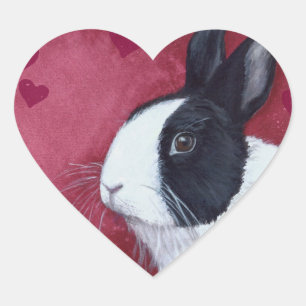 Heart Bunny Sticker