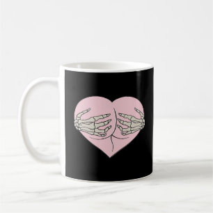 Heart Butt Hug Skeleton Hands Classic Coffee Mug