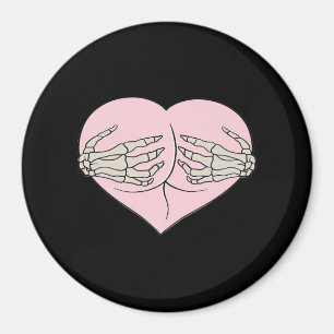 Heart Butt Hug Skeleton Hands Classic Magnet