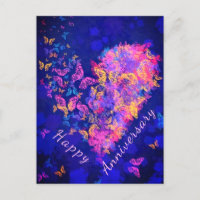 Heart Butterflies Anniversary Card