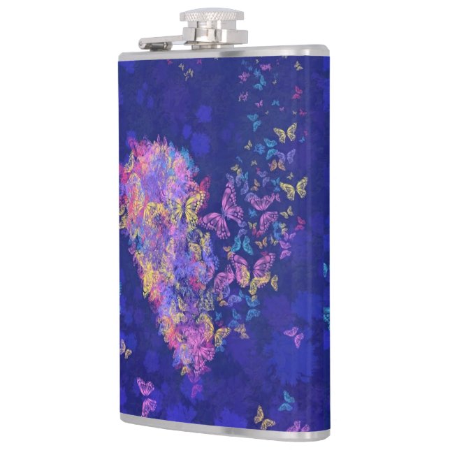 heart Butterflies Flask (Left)