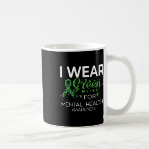 Heart Butterflies Green Health,illness Awareness H Coffee Mug