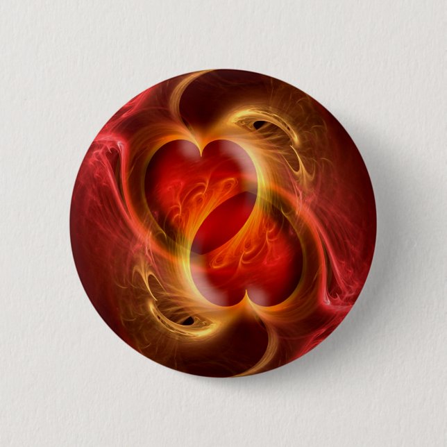 Heart By Heart in Love 2 Inch Round Button (Front)