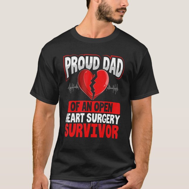 Heart Bypass Heart Transplant Survivor Open Heart  T-Shirt (Front)