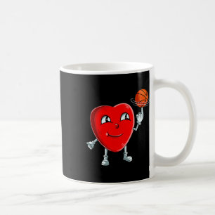 Heart Bysketbyll Player Valentines Day Cute Sports Coffee Mug