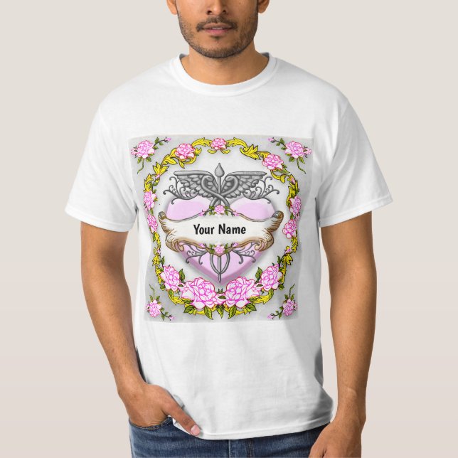 Heart Caduceus  T-Shirt (Front)