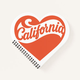 Heart California Spiral Notebook