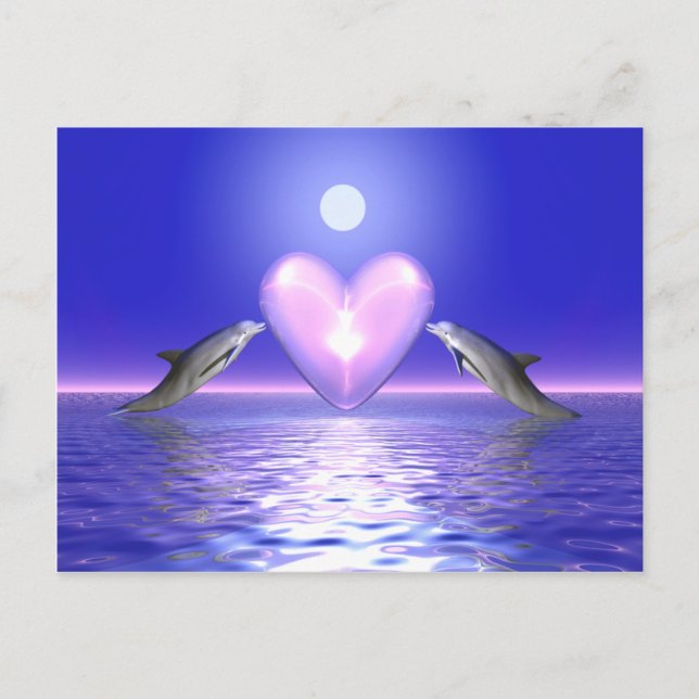 Heart Callers - Dolphins Postcard (Front)