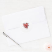 Heart Cambodia Classic Round Sticker (Envelope)