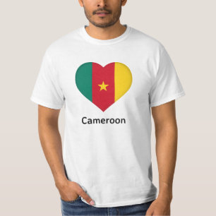 Heart - Cameroon Flag T-Shirt