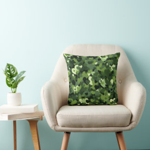 Heart Camouflage Throw Pillow