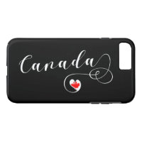 Heart Canada Cell Phone Case, Canadian Flag