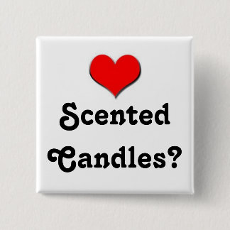 Heart Candles 2 Inch Square Button