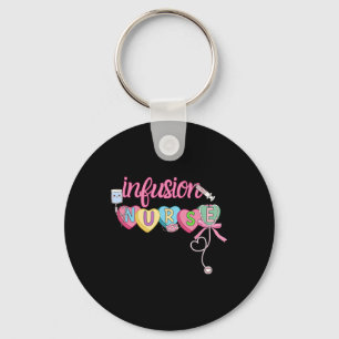 Heart Candy Bow Infusion Nurse Valentine Iv Therap Keychain