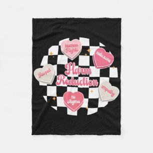 Heart Candy Harm Reduction Overdose Awareness Vale Fleece Blanket