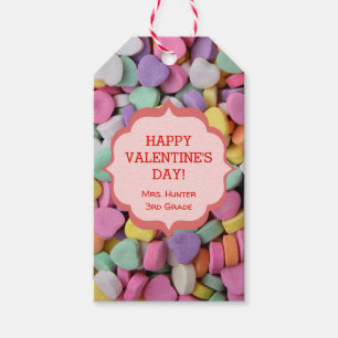 Heart Candy Pattern Personalized Gift Tags