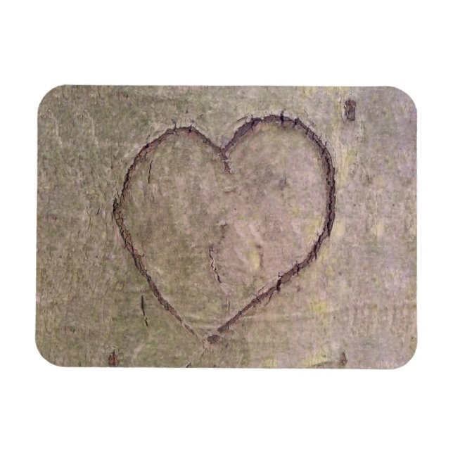 Heart Carved in a Tree Magnet (Horizontal)