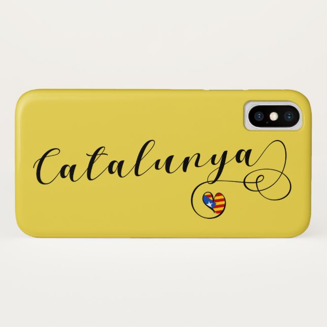 Heart Catalunya Mobile Phone Case, Catalonia Case-Mate iPhone Case (Back (Horizontal))