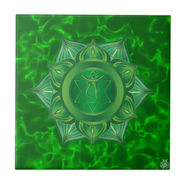 Heart Chakra Ceramic Tile (Front)