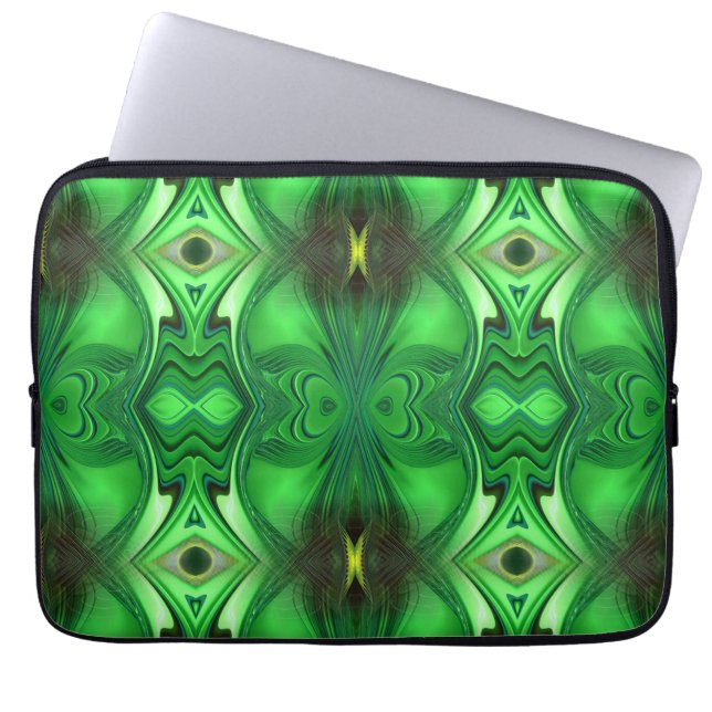 Heart Chakra Energy Repeat Pattern Laptop Sleeve (Front)
