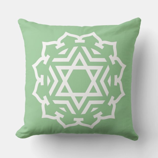 Heart Chakra Energy Throw Pillow (Front)