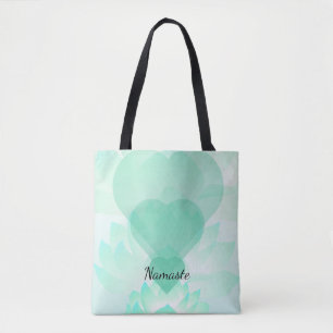 Heart Chakra Lotus Namaste Tote 2 Bag