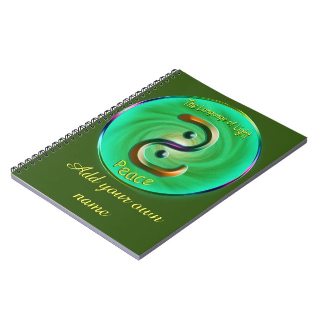 Heart Chakra - Symbol of Peace Notebook (Left Side)