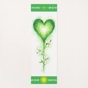 Heart Chakra Yoga Mat   Green Lotus for Healing