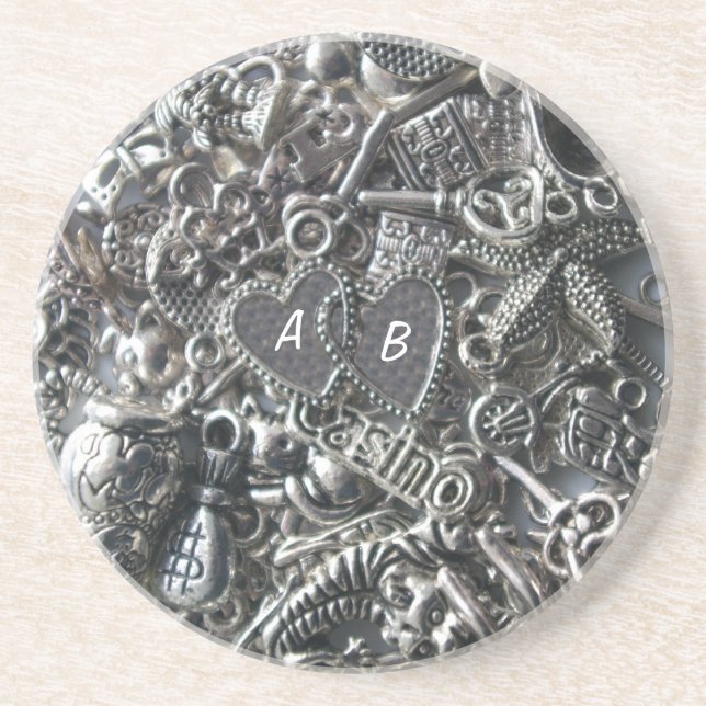 Heart charms coaster (Front)