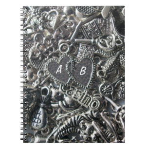 Heart charms notebook
