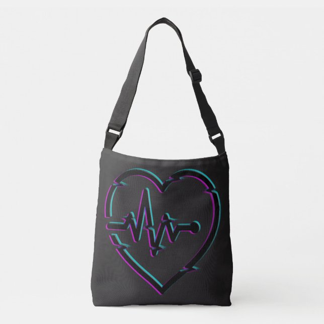 Heart Check All-Over-Print Tote (Front)