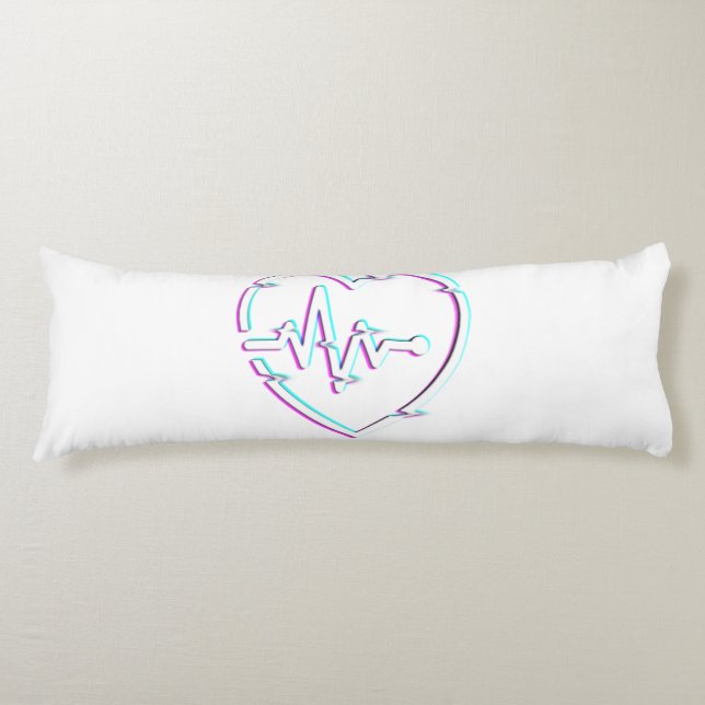 Heart Check Body Pillow (Front)