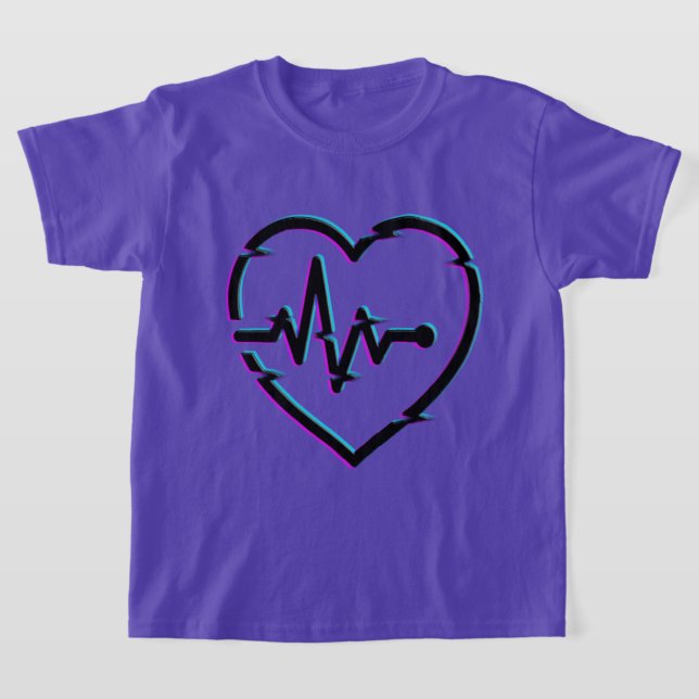 Heart Check Kids' Basic T-Shirt (Laydown)