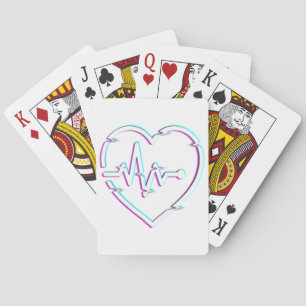 Heart Check Playing Cards