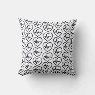 Heart Check Throw Pillow