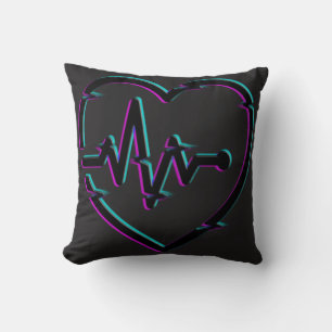 Heart Check Throw Pillow