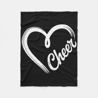 Heart Cheer Cheerleading Cheerleader  Fleece Blanket