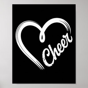 Heart Cheer Cheerleading Cheerleader  Poster